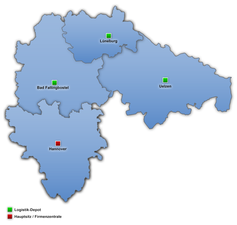 Gebietskarte Niedersachsen